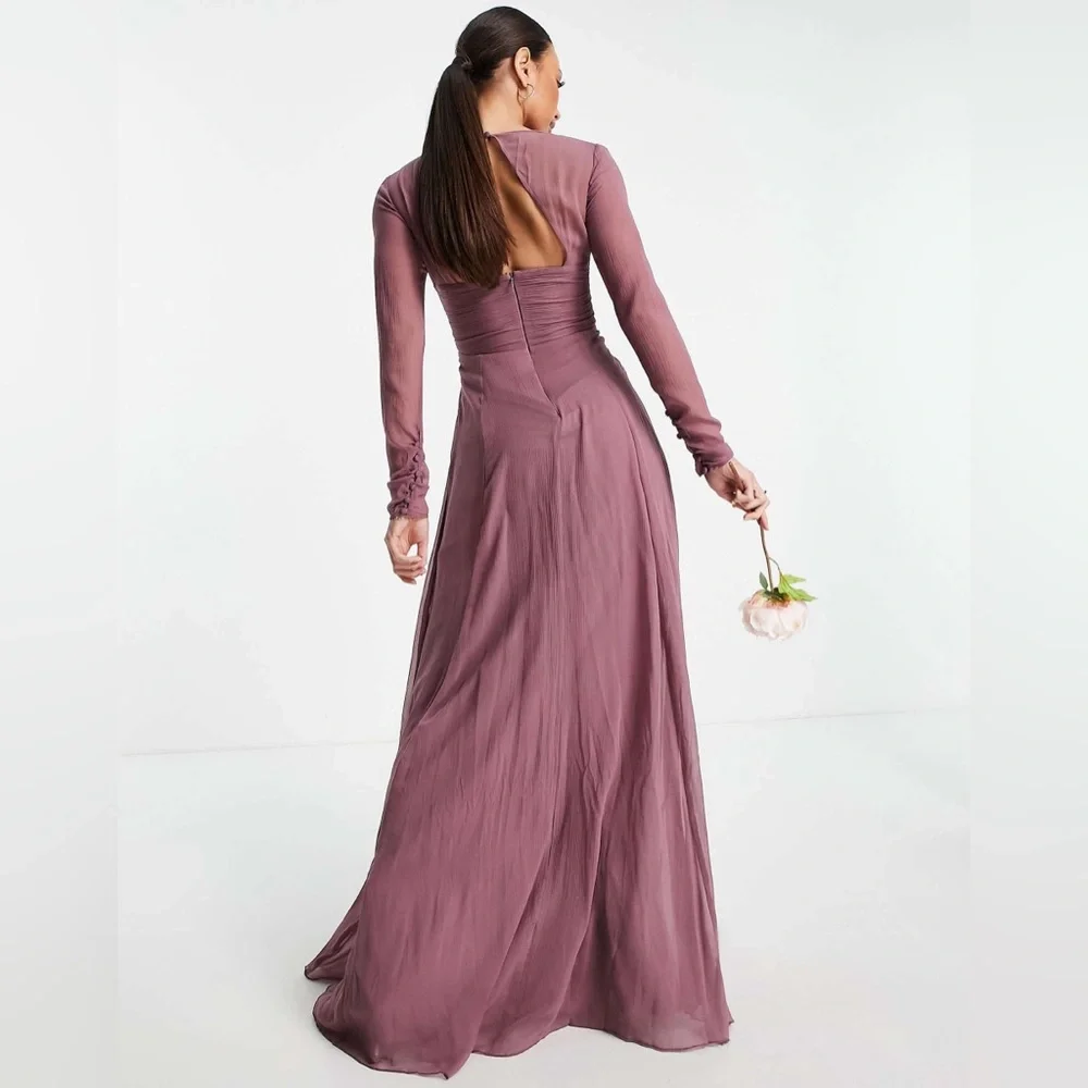 ASOS Design bridesmaid ruched waist maxi dress - Picture 3 of 11